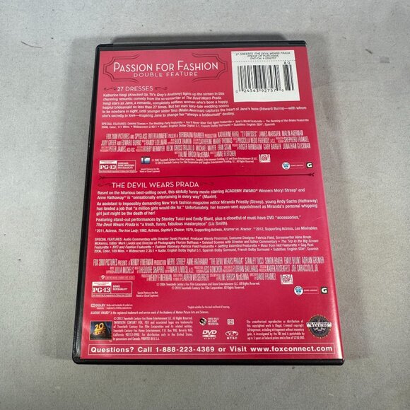 27 Dresses The Devil Wears Prada Double Feature Katherine Heigl Meryl Streep DVD - Picture 2 of 5